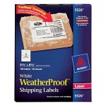 Avery WeatherProof Mailing Labels w/TrueBlock, Laser, White, 5 1/2 x 8 1/2, 100/Pack AVE5526