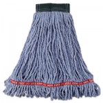 A25206 BL00 Web Foot Wet Mop Head, Shrinkless, Cotton/Synthetic, Blue, Medium, 6/Carton RCPA252BLU