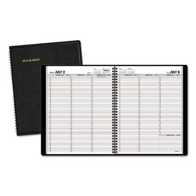 At-A-Glance Weekly Appointment Book, Academic, 8 1/4 x 10 7/8, Black, 2016-2017 AAG7095705