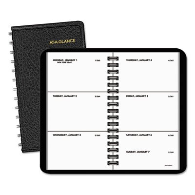 At-A-Glance Weekly Planner, 2 1/2 x 4 1/2, Black, 2016 AAG7003505