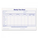 Tops Weekly Time Sheets, 5 1/2 x 8 1/2, 100/Pad, 2/Pack TOP30071