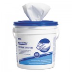 KIMTECH WetTask System-Bleach/Disinfectant/Sanitizer w/Bucket,12X12.5, 90/Roll, 6Roll/CT KCC06411