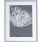 Lorell White Flower Design Framed Abstract Art 04478