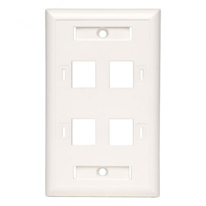 Tripp Lite White Keystone Faceplate - 4 Ports N042-001-04-WH