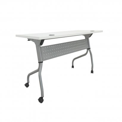 Lorell White Laminate Flip Top Training Table 60745