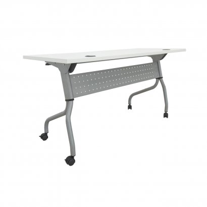 Lorell White Laminate Flip Top Training Table 60744