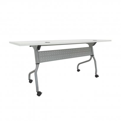 Lorell White Laminate Flip Top Training Table 60743