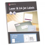 Maco MML-0100 White Laser/Inkjet Full-Sheet Identification Labels, Inkjet/Laser Printers, 8.5 x 11, White, 100/Box