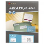 Maco ML0200 White Laser/Inkjet Internet Shipping Labels, 5 1/2 x 8 1/2, 200/Box MACML0200