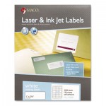 Maco MML-3000 White Laser/Inkjet Shipping & Address Labels, 1 x 2 5/8, 3000/Box MACML3000