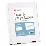 Maco MML-1000B White Laser/Inkjet Shipping & Address Labels, 2 x 4, 2500/Box MACML1000B