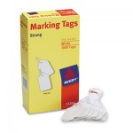 Avery White Marking Tags, Paper, 1 3/4 x 1 3/32, White, 1,000/Box AVE12204