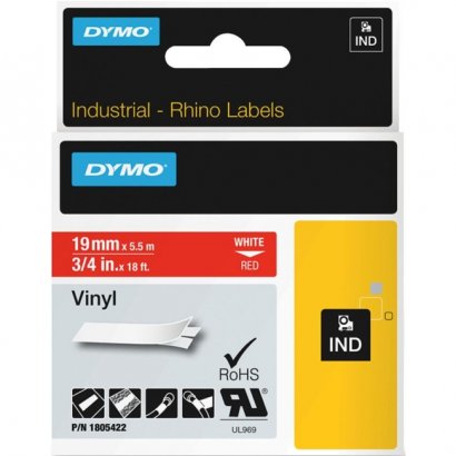 Dymo White on Red Color Coded Label 1805422