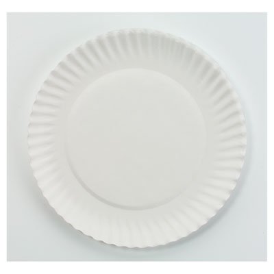 40111 White Paper Plates, 6" dia, 100/Bag, 10 Bags/Carton AJMPP6GREWH