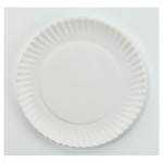 40111 White Paper Plates, 6" dia, 100/Bag, 10 Bags/Carton AJMPP6GREWH