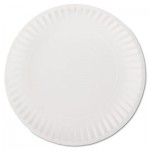 10100 White Paper Plates, 9" Diameter, 100/Bag AJMPP9GREWHPK