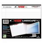 Roaring Spring WIDE Landscape Format Writing Pad, Medium/College Rule, 11 x 9.5, White, 40 Sheets ROA74500