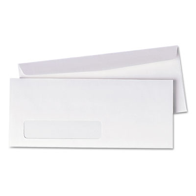 Quality Park QUA90120 Window Envelope, #10, Commercial Flap, Gummed Closure, 4.13 x 9.5, White, 500/Box QUA90120