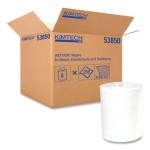 KIMTECH Wipers for the WETTASK System, Quat Disinfectants and Sanitizers, 5.8 x 9, 250/Roll, 6 Rolls/Carton KCC53850