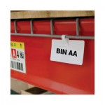 C-Line Wire Rack Shelf Tag, Side Load, 3.5 x 1.5, White, 10/Pack CLI87411