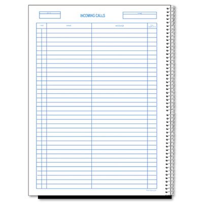 Rediform Wirebound Call Register, 8 1/2 x 11, 3, 700 Forms/Book RED50111