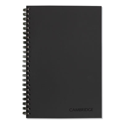 Cambridge Wirebound Guided Business Notebook, QuickNotes, Dark Gray Cover, 8 x 5, 80 Sheets MEA06096