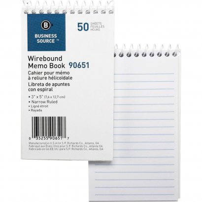 Business Source Wirebound Memo Book 90651