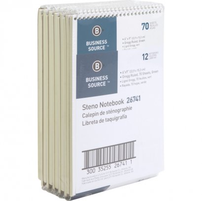 Business Source Wirebound Steno Notebook 26741PK