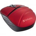 Verbatim Wireless Mini Travel Mouse, Commuter Series - Red 70706