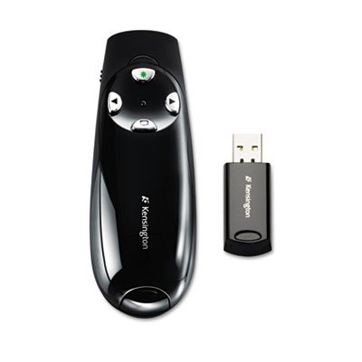 Kensington K72353US Wireless Presenter Pro with Green Laser Pointer, Class 2, Black KMW72353