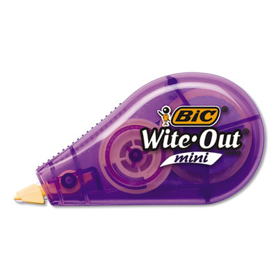 BIC Wite-Out Brand Mini Correction Tape, Non-Refillable, 1/5" w x 26.2 ft, Assorted BICWOTM11