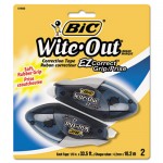 BIC Wite-Out EZ Correct Grip Correction Tape, NonRefill, 1/6" x 402", 2/Pk BICWOECGP21