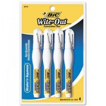 BIC Wite-Out Shake 'n Squeeze Correction Pen, 8 mL, White, 4/Pack BICWOSQPP418