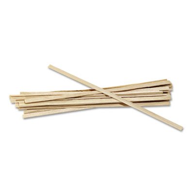 Royal Paper R810 Wood Coffee Stirrers, 5 1/2" Long, Woodgrain, 1000 Stirrers/Box RPPR810BX