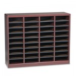Safco Wood/Fiberboard E-Z Stor Sorter, 36 Sections, 40 x 11 3/4 x 32 1/2, Mahogany SAF9321MH