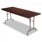 ALEFT727230WA Wood Folding Table, Rectangular, 72w x 29 3/4d x 29h, Walnut ALEFT727230WA