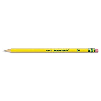 Ticonderoga Woodcase Pencil, HB #2, Yellow, Dozen DIX13882