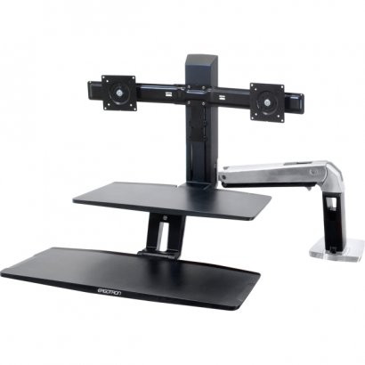 Ergotron WorkFit-A with Suspended Keyboard, Dual 24-392-026