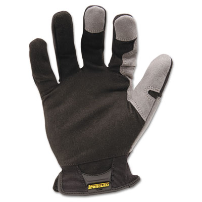 Ironclad Workforce Glove, Large, Gray/Black, Pair IRNWFG04L