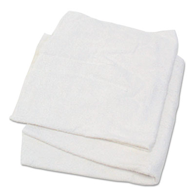 HOSPECO Woven Terry Rags, White, 15 x 17, 25 lb/Carton HOS53725