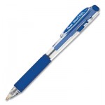 Pentel WOW! Retractable Gel Pen, Medium 0.7 mm, Blue Ink, Clear/Blue Barrel, Dozen PENK437C