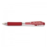 Pentel WOW! Retractable Gel Pen, Medium 0.7 mm, Red Ink, Clear/Red Barrel, Dozen PENK437B