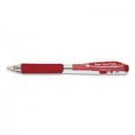 Pentel WOW! Retractable Gel Pen, Medium 0.7 mm, Red Ink, Clear/Red Barrel, Dozen PENK437B