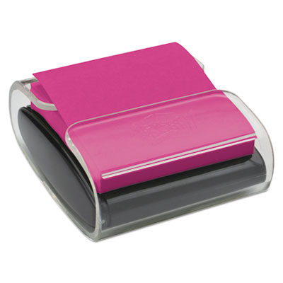 Post-it Pop-up Notes Super Sticky WD-330-BK Wrap Dispenser, For 3 x 3 Pads, Black/Clear MMMWD330BK