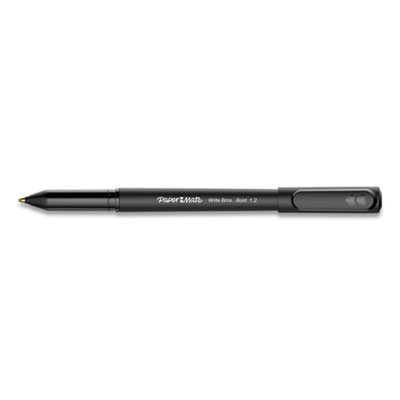 Paper Mate Write Bros. Ballpoint Pen, Bold 1.2 mm, Black Ink/Barrel, Dozen PAP2124520