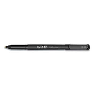 Paper Mate Write Bros. Ballpoint Pen, Fine 0.8 mm, Black Ink/Barrel, Dozen PAP2124515