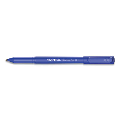 Paper Mate Write Bros. Ballpoint Pen, Fine 0.8 mm, Blue Ink/Barrel, Dozen PAP2124512