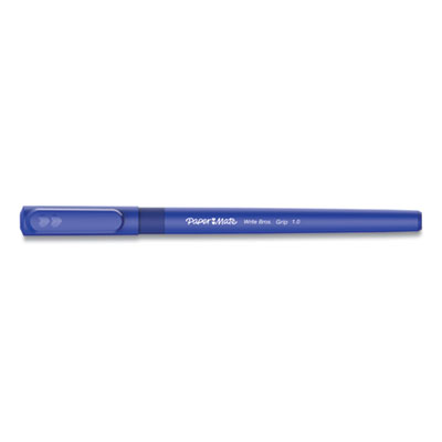 Paper Mate Write Bros. Grip Ballpoint Pen, Medium, 1 mm, Blue Ink/Barrel, Dozen PAP2124506