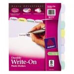 Avery Write & Erase Big Tab Plastic Dividers, 8-Tab, Letter AVE16171
