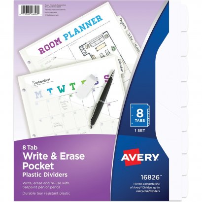 Avery Write/Erase Plastic Dividers 16826